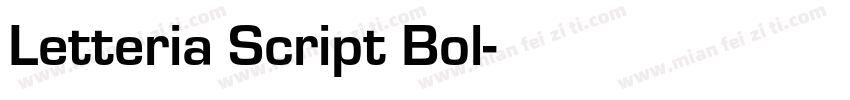 Letteria Script Bol字体转换